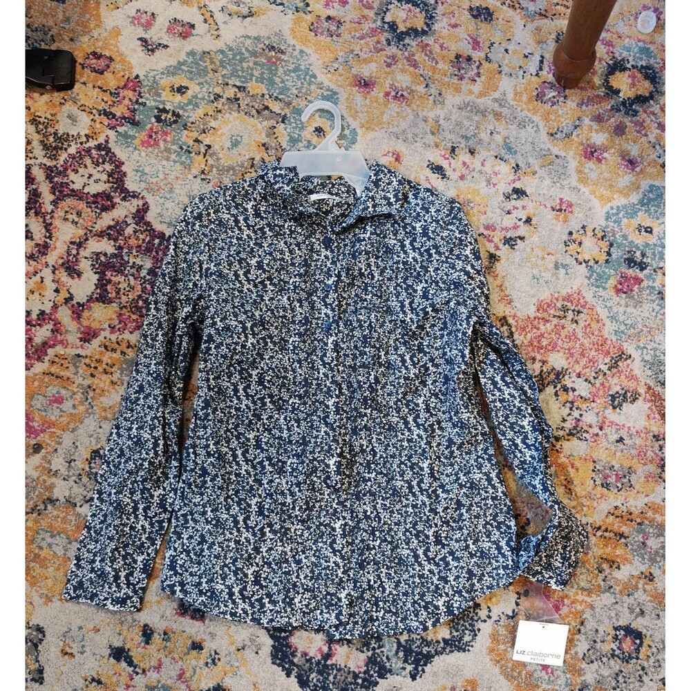 Liz Claiborne petite medium women's button-up blouse